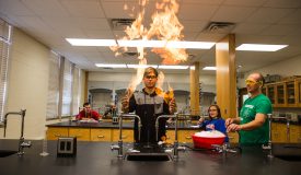 Students in chemistry lab