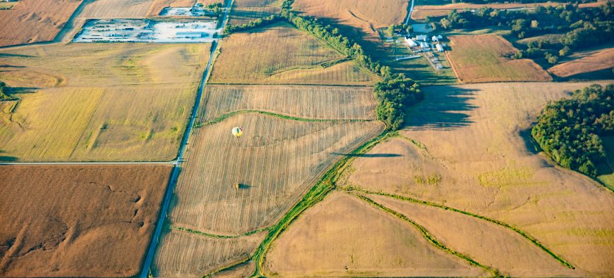 Bird's eye view of land