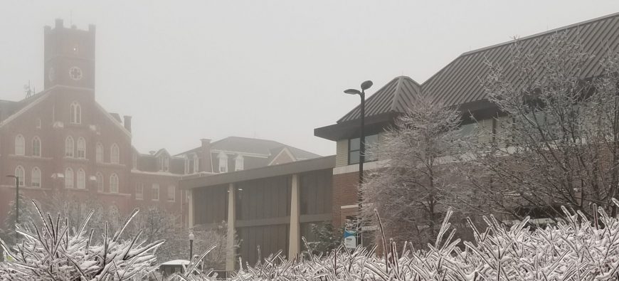 Quincy Campus after ice storm