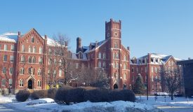 Francis Hall in Winter, West View