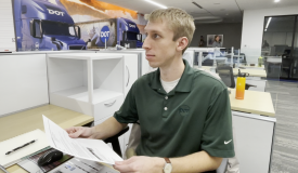 graduate working at DOT Foods