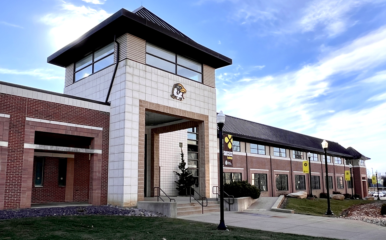 North exterior of QU's Health and fitness center