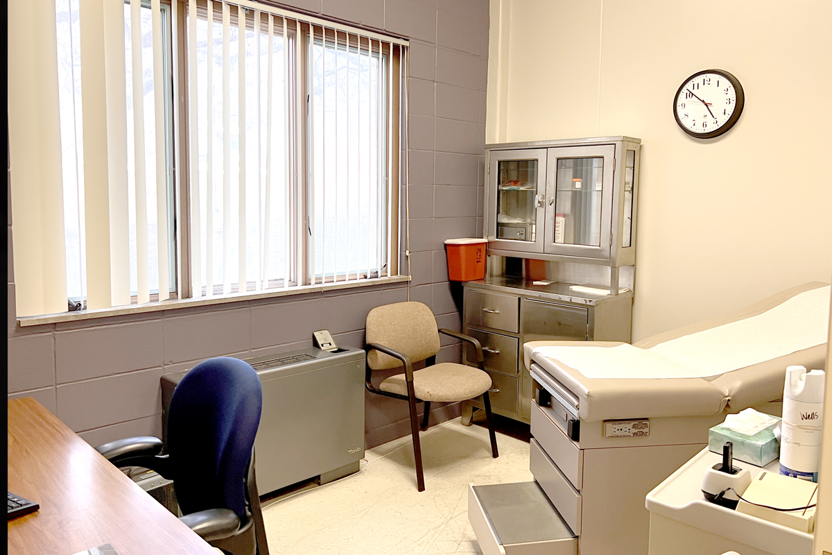 empty nurses room on campus