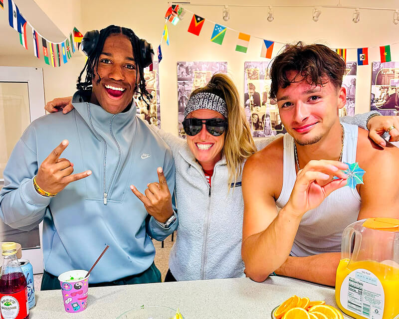 Students celebrating together