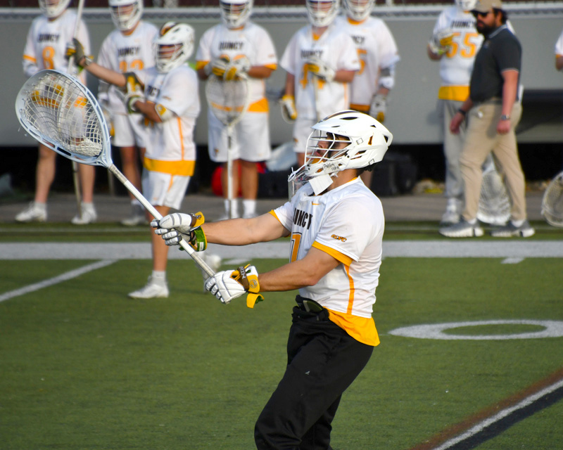 Men's lacrosse athlete on the field