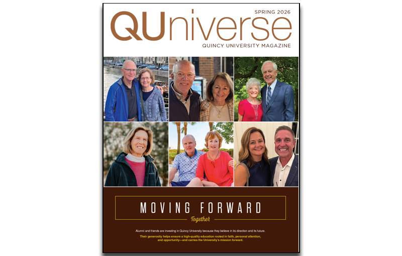 cover of the alumni magazine quniverse